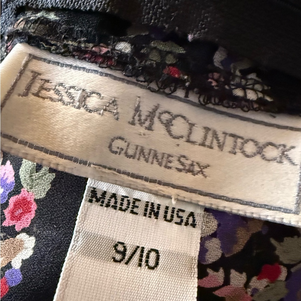 Vintage Jessica McClintock Gunne Sax Floral Cottagecore Dress - Picture 12 of 13